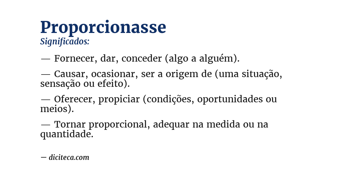 Significado de proporcionasse
