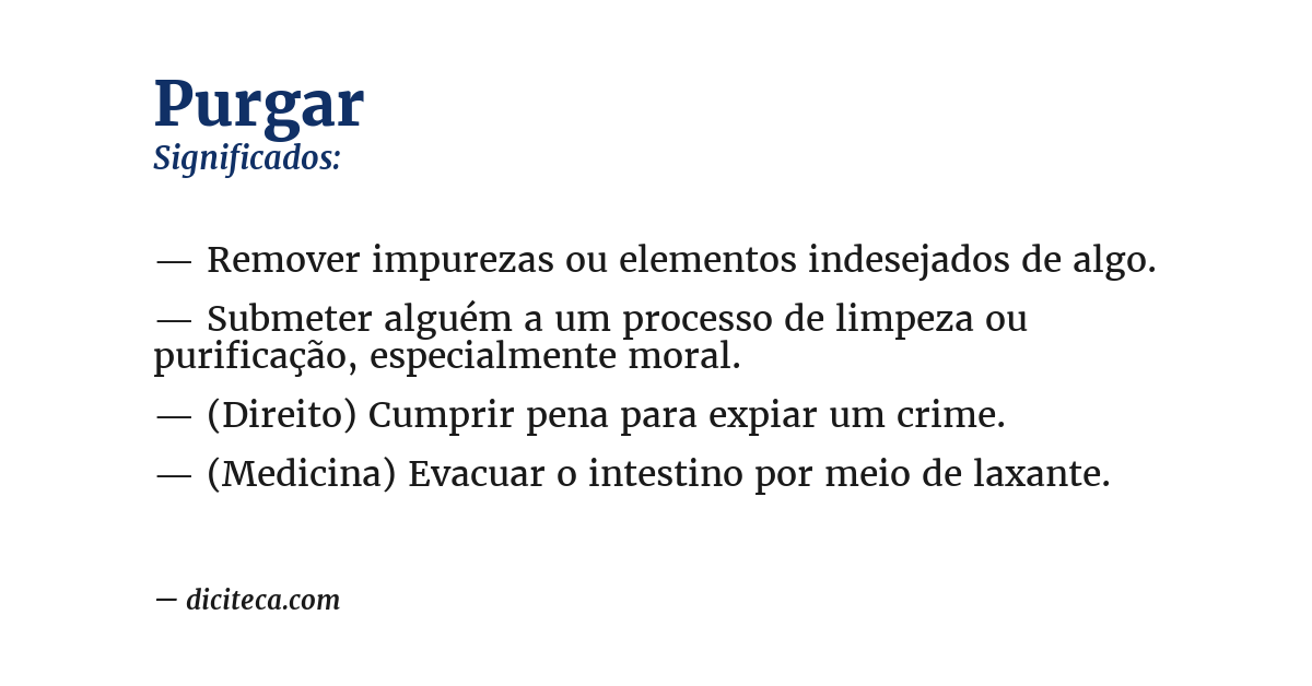 Significado de purgar