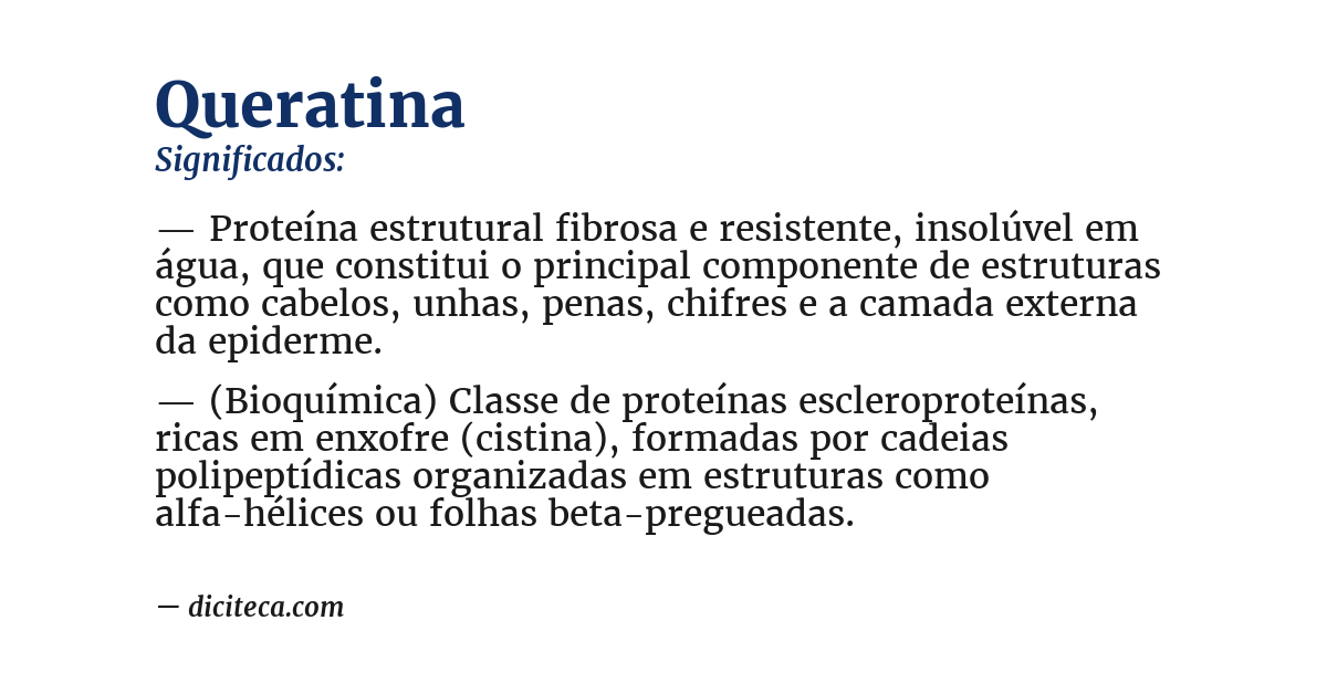 Significado de queratina