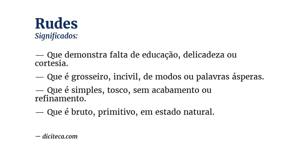 Significado de rudes