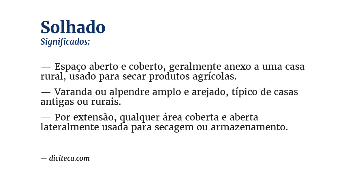 Significado de solhado