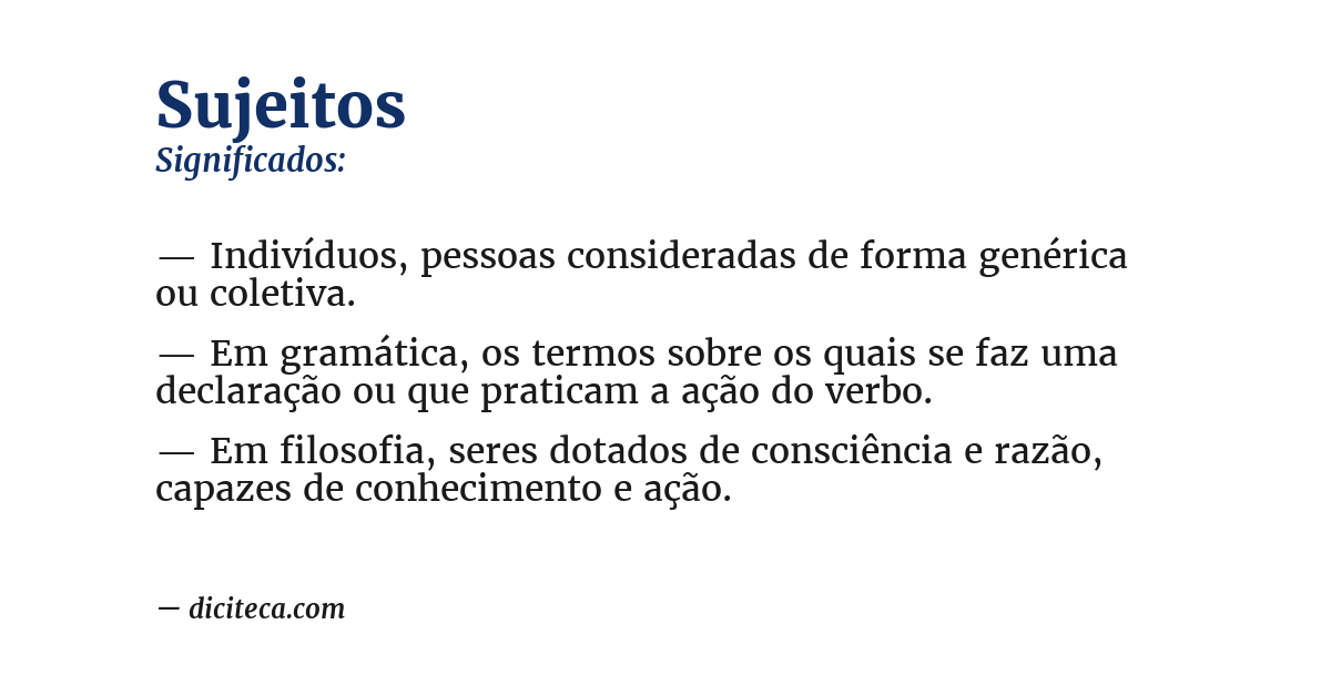 Significado de sujeitos