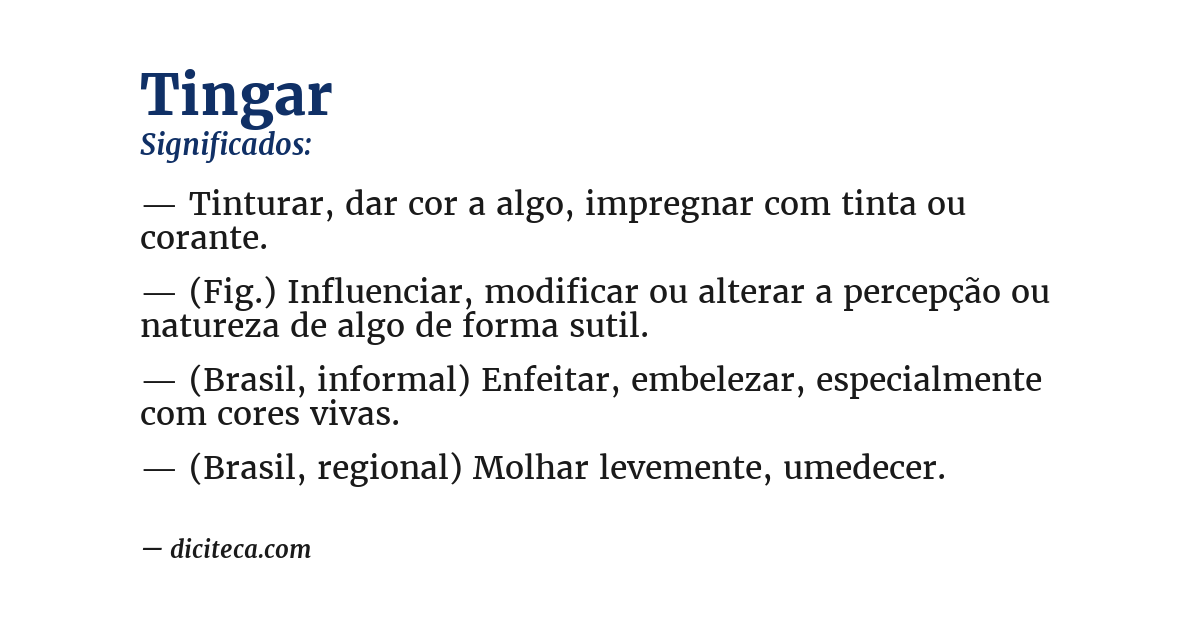 Significado de tingar