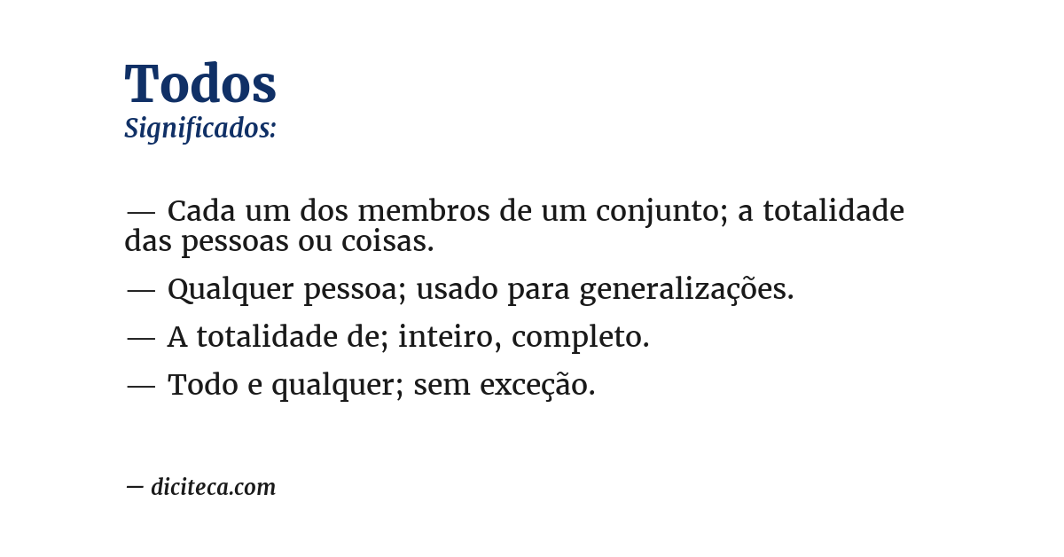 Significado de todos