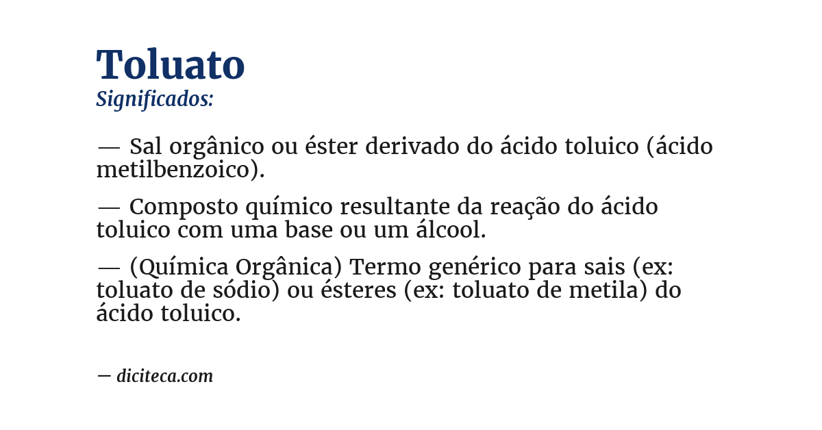 Significado de toluato