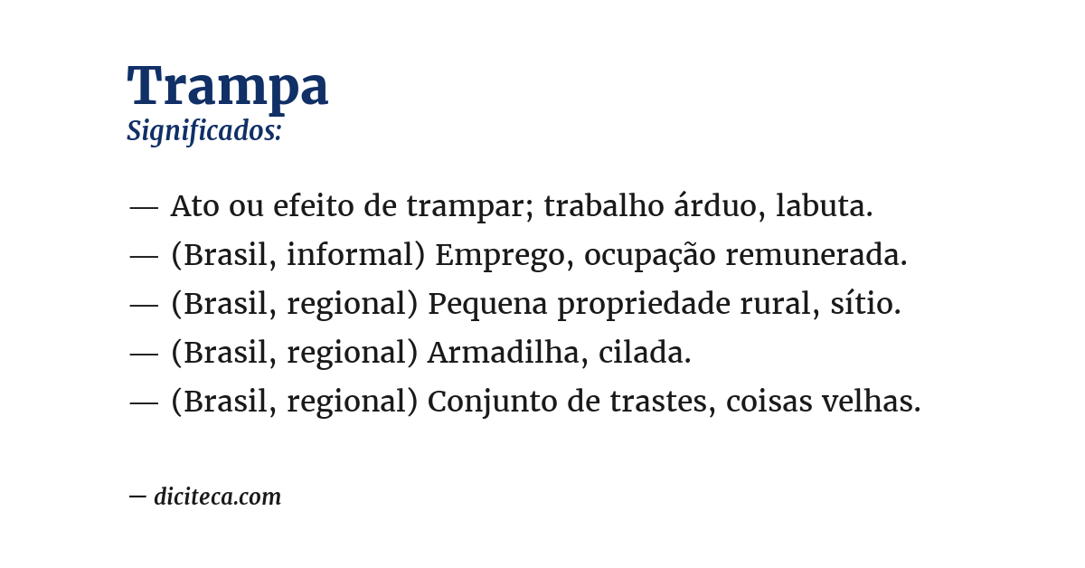 Significado de trampa