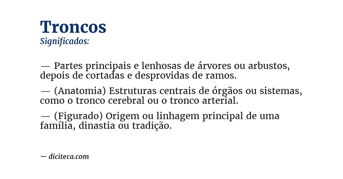 Significado de troncos