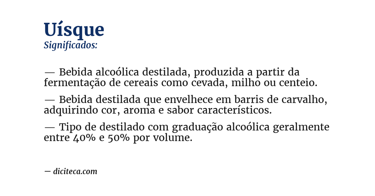 Significado de uísque