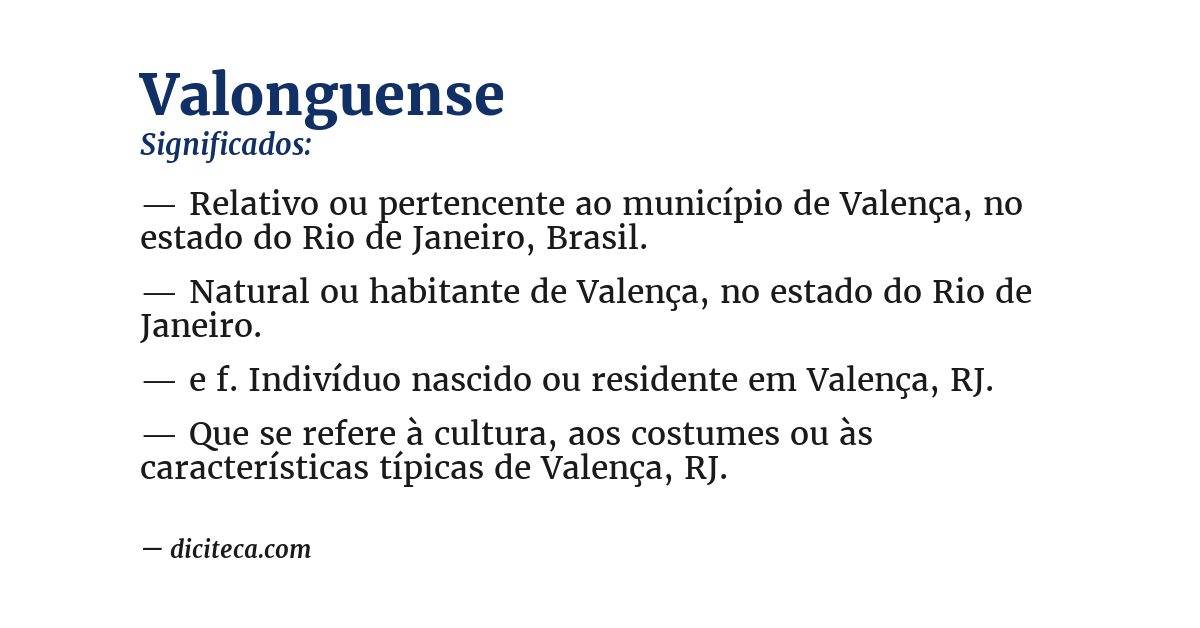 Significado de valonguense