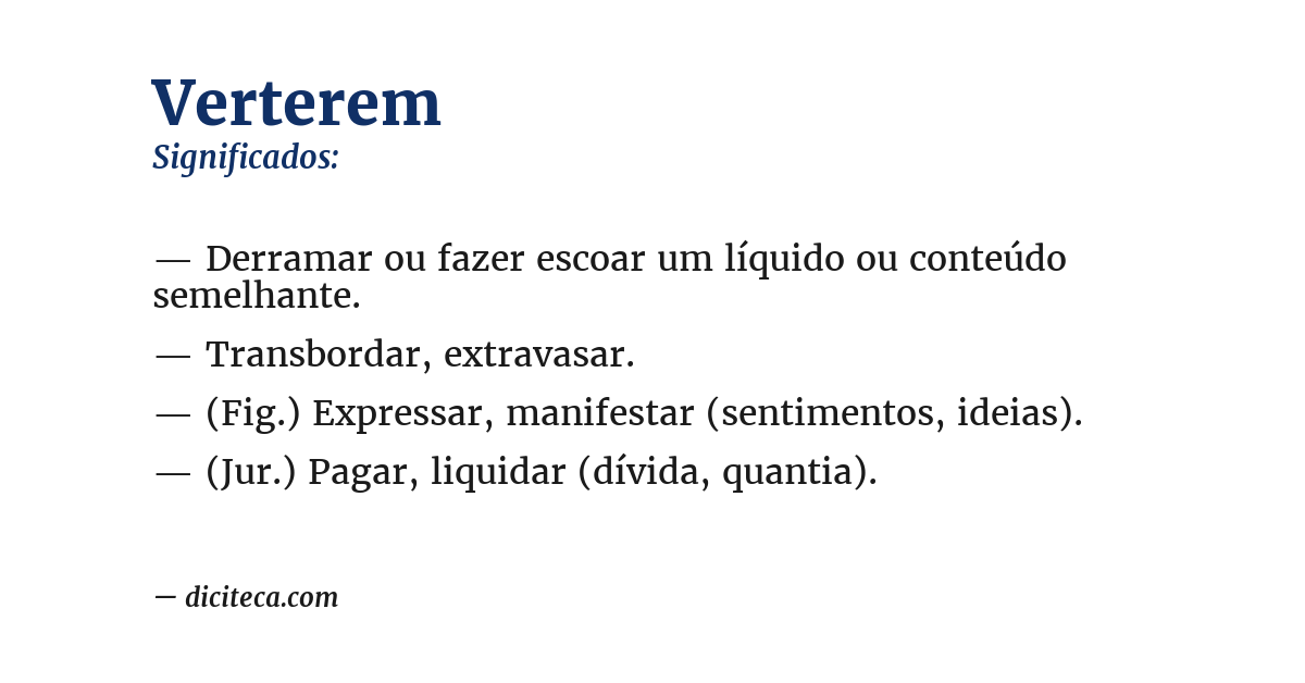 Significado de verterem