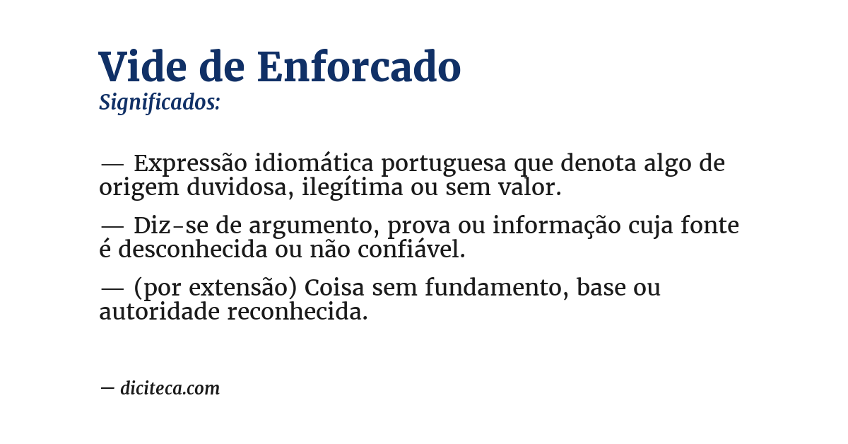 Significado de vide de enforcado