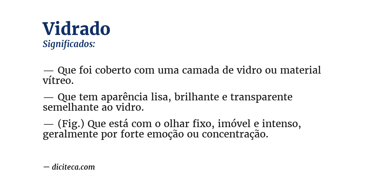 Significado de vidrado