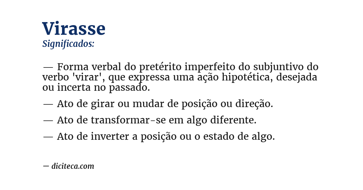 Significado de virasse