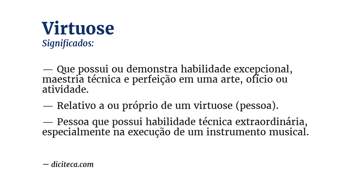 Significado de virtuose