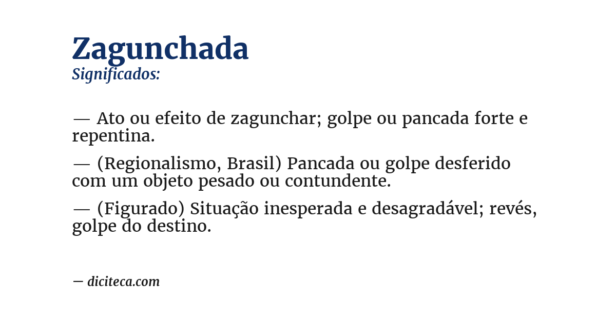 Significado de zagunchada