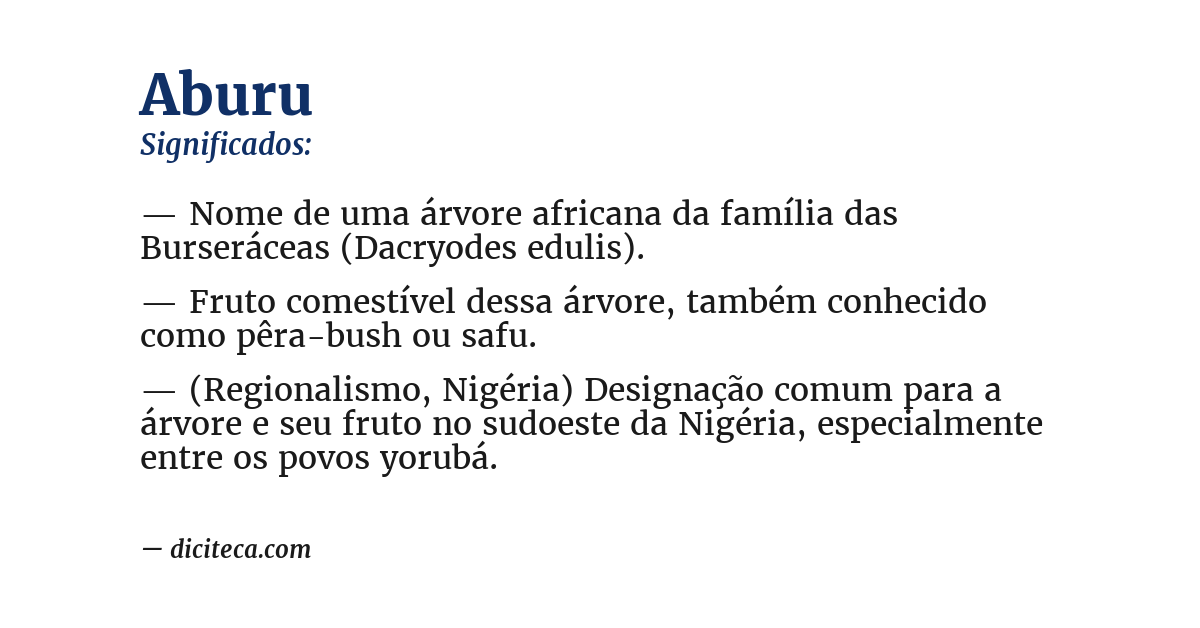 Significado de aburu