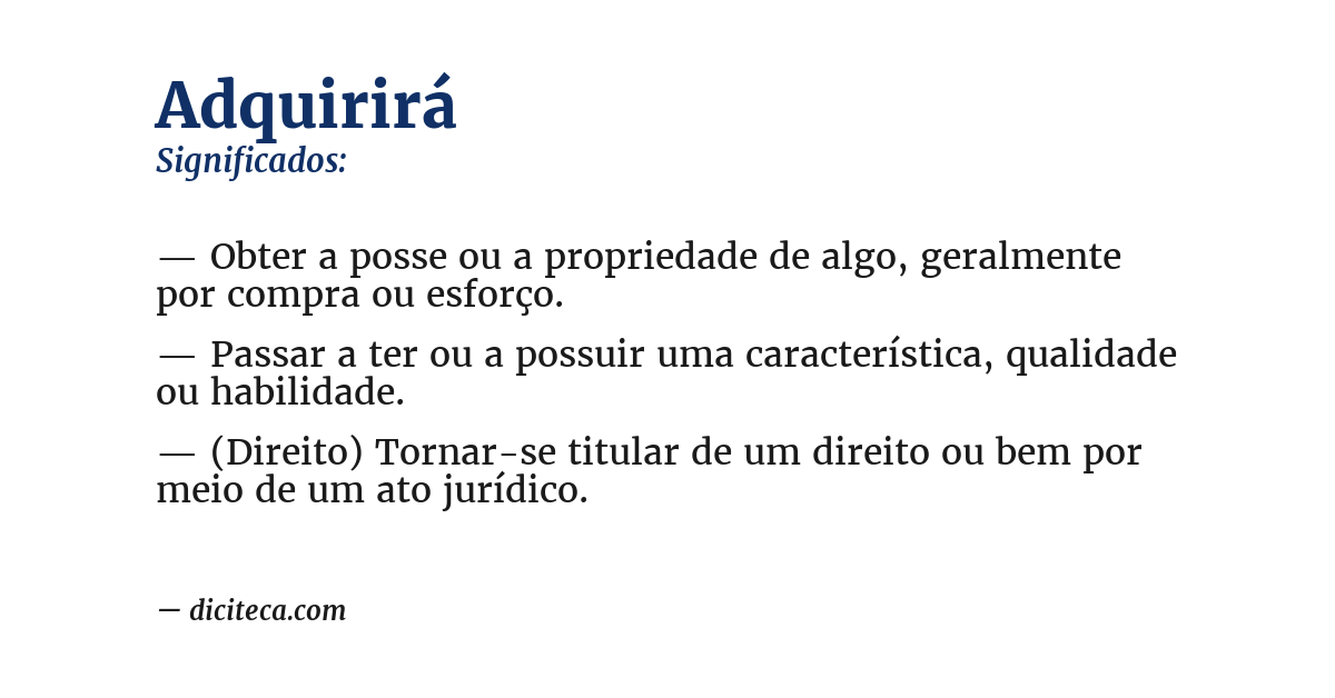 Significado de adquirirá