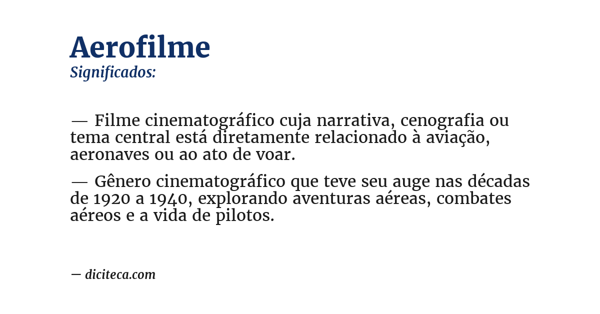 Significado de aerofilme