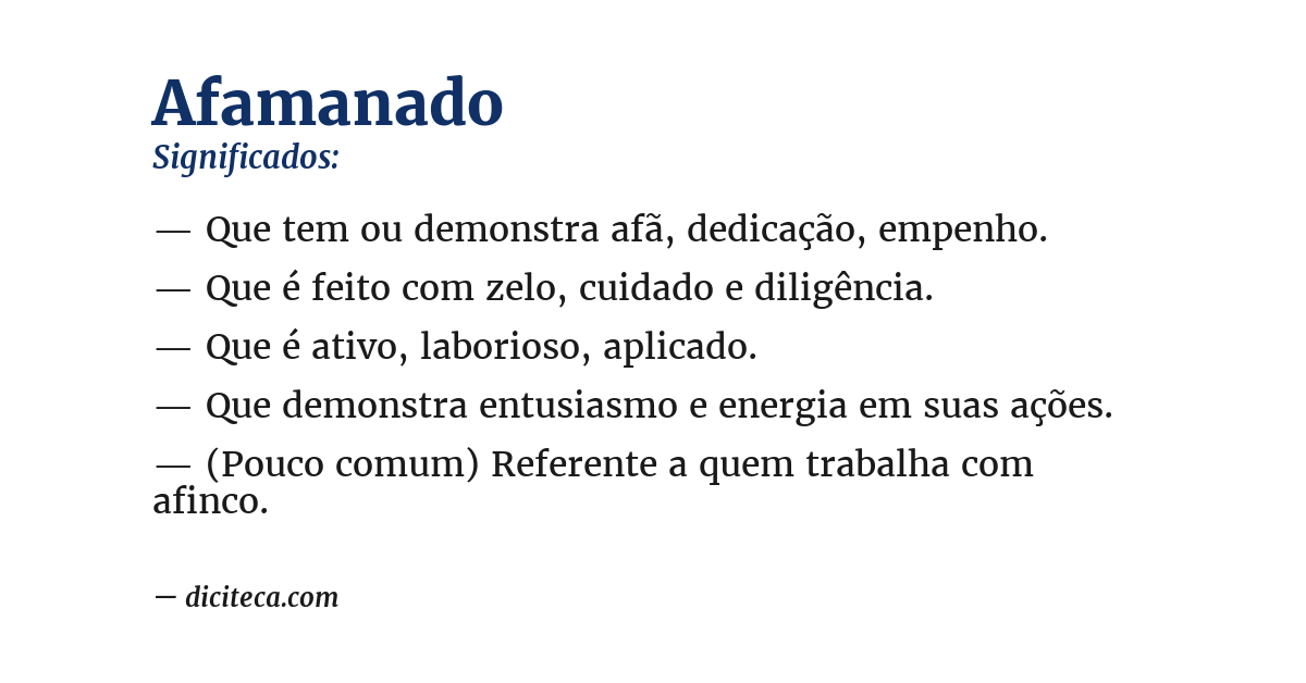 Significado de afamanado