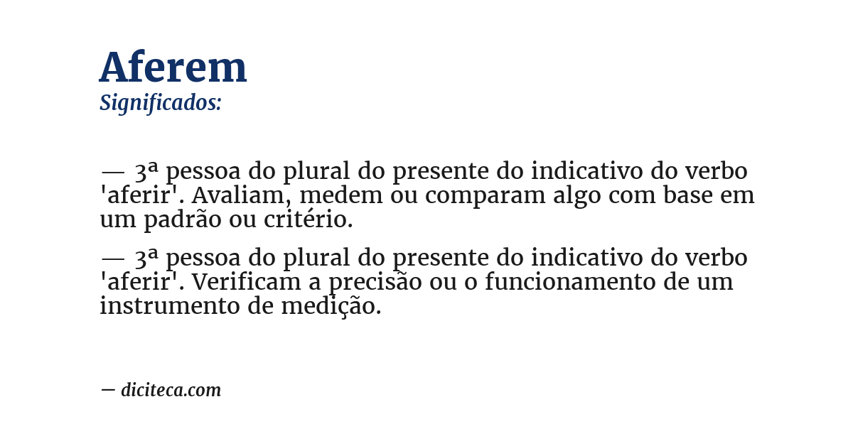 Significado de aferem
