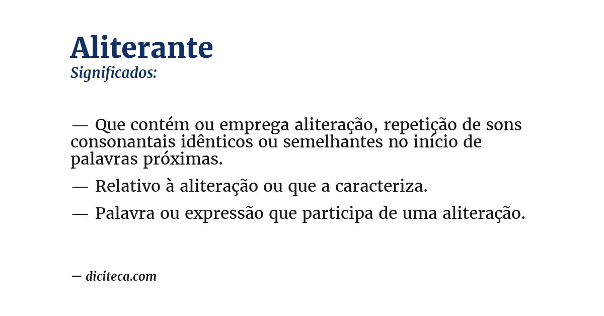 Significado de aliterante