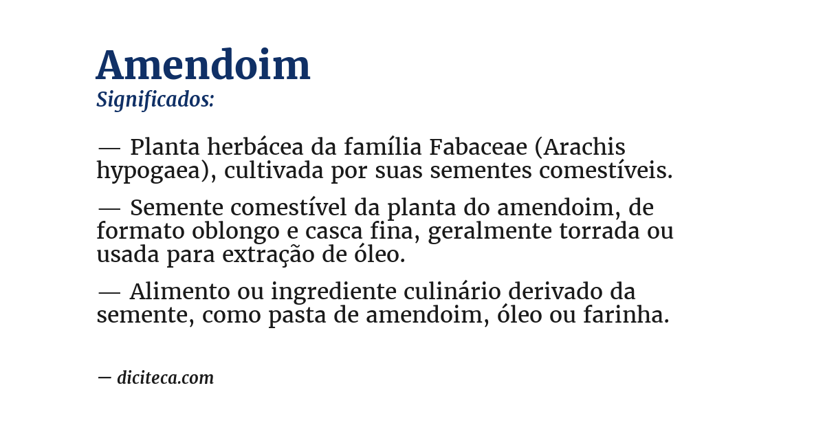 Significado de amendoim