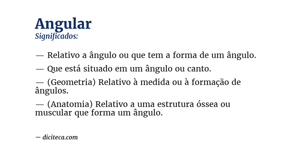Significado de angular