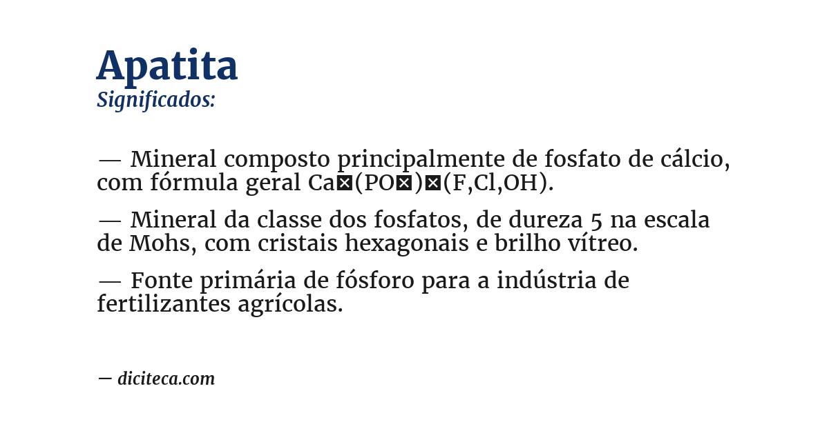 Significado de apatita