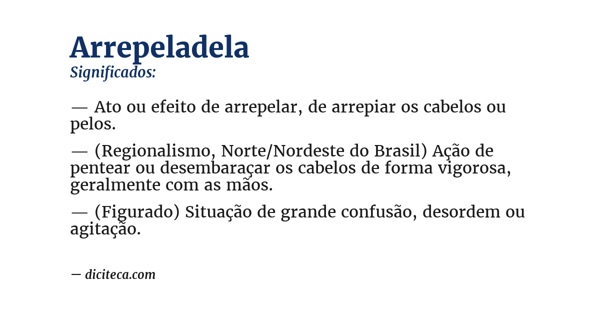 Significado de arrepeladela