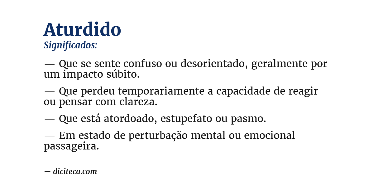 Significado de aturdido