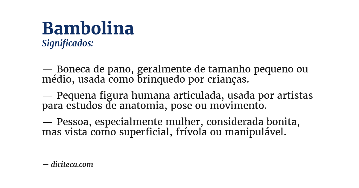 Significado de bambolina
