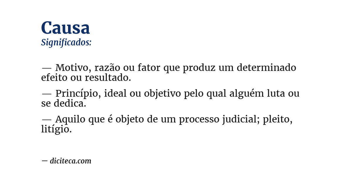 Significado de causa