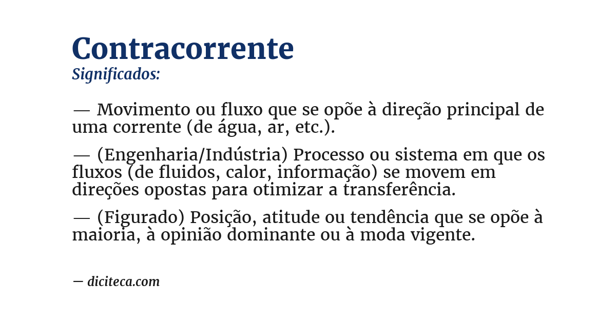 Significado de contracorrente