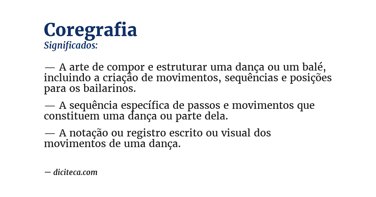Significado de coregrafia