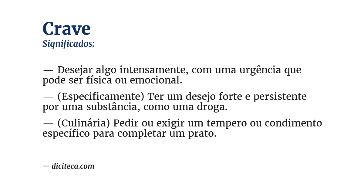 Significado de crave