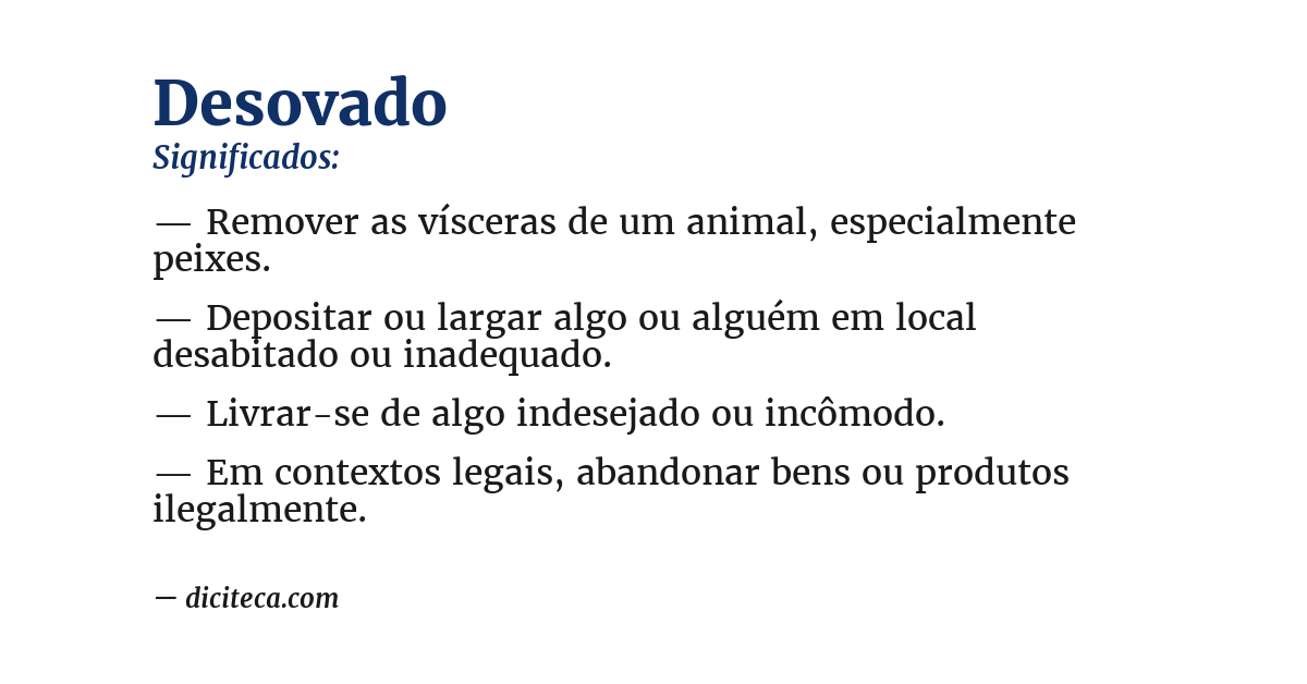 Significado de desovado