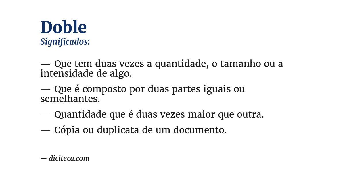 Significado de doble