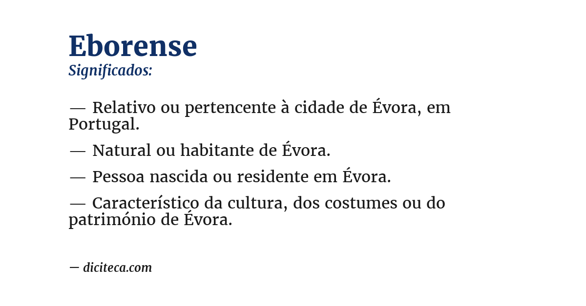 Significado de eborense