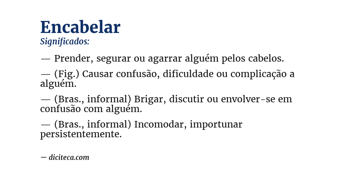 Significado de encabelar