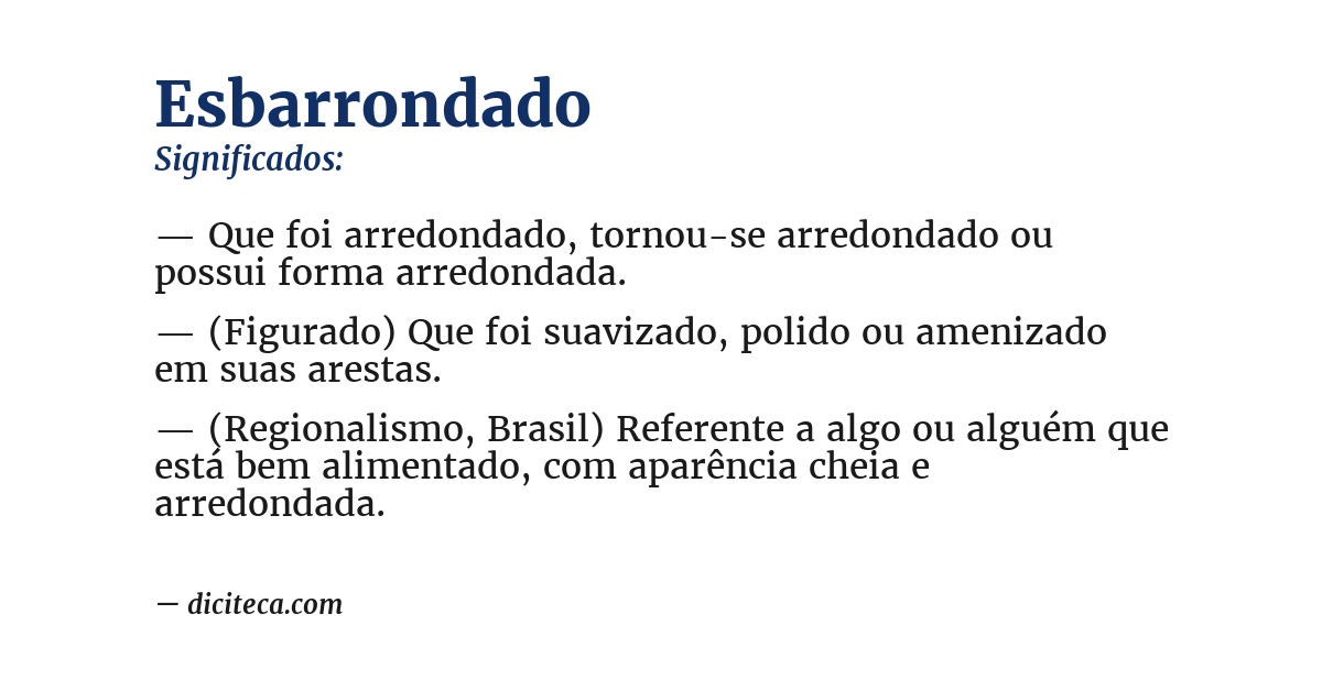 Significado de esbarrondado