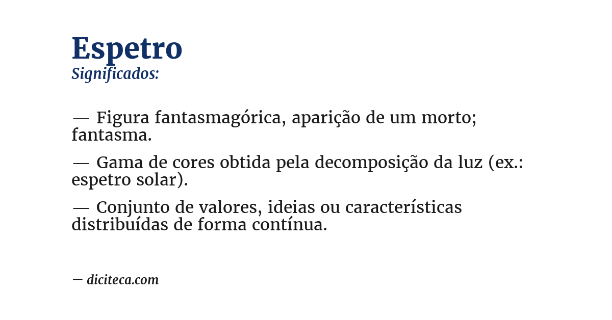 Significado de espetro