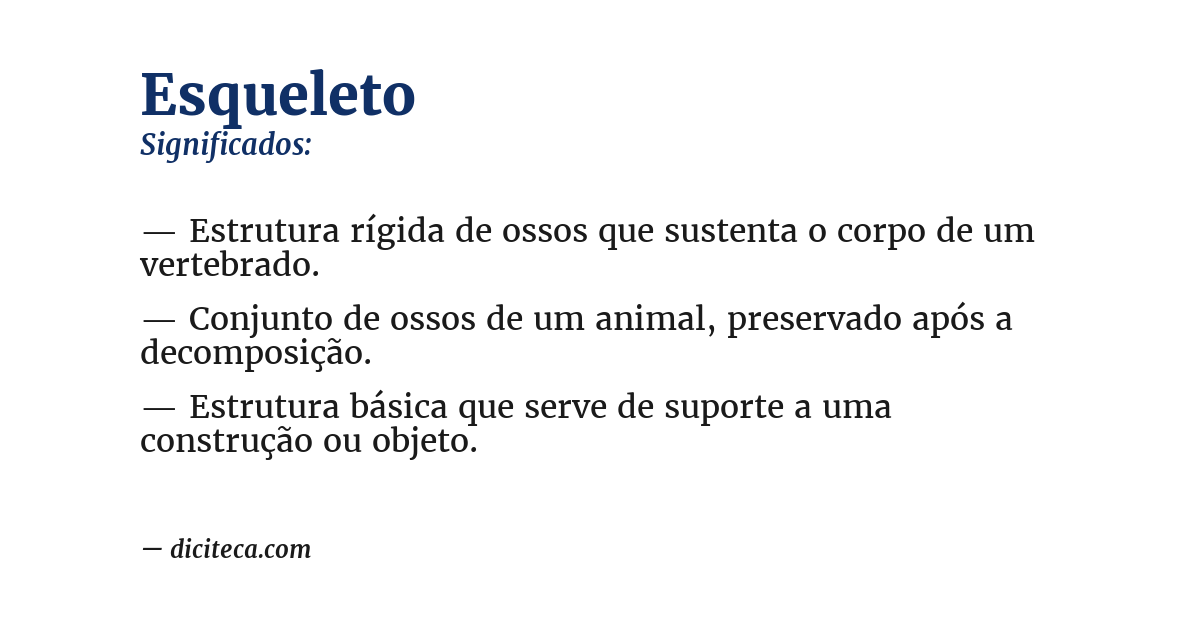 Significado de esqueleto