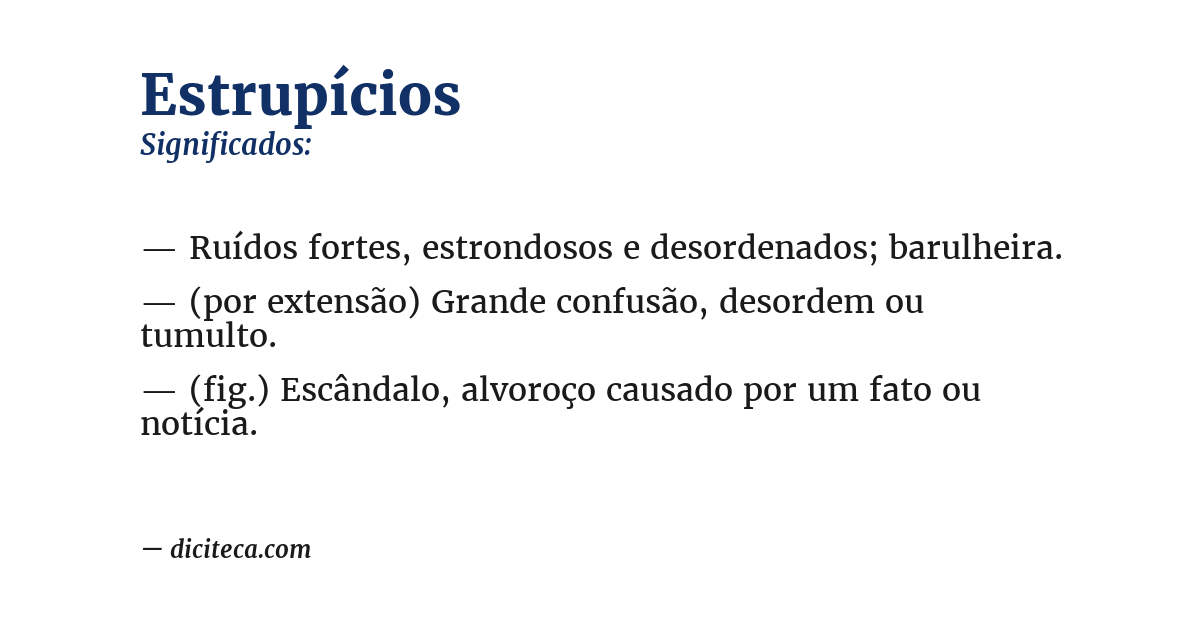 Significado de estrupícios