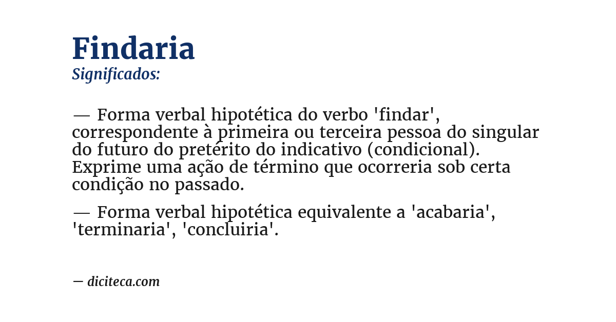 Significado de findaria