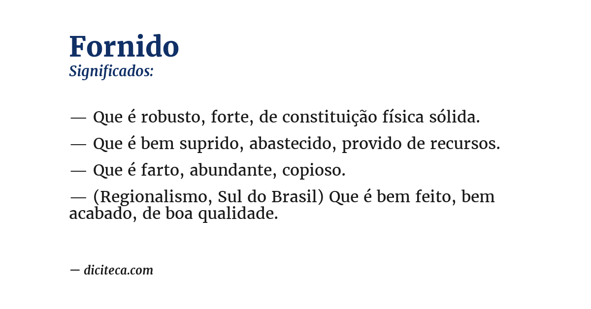 Significado de fornido