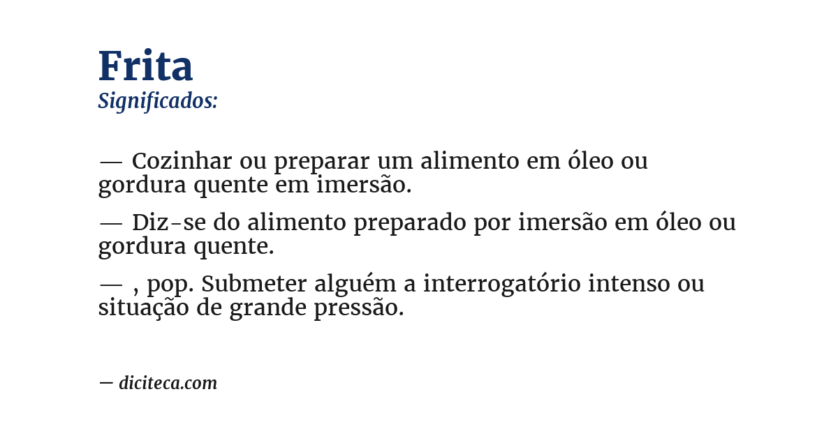 Significado de frita