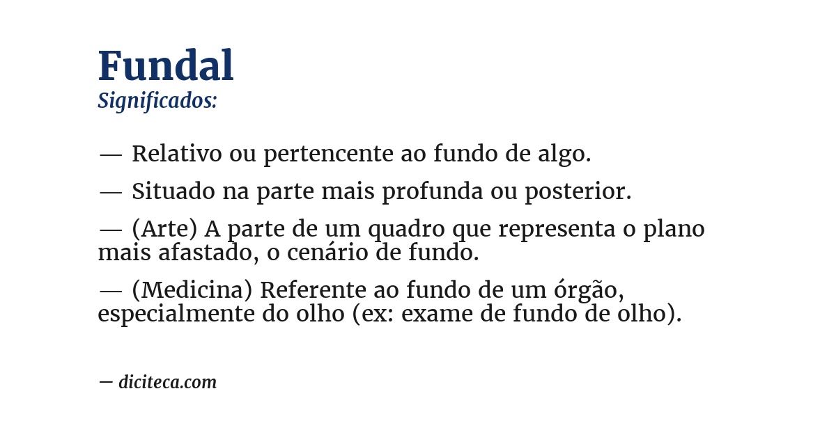 Significado de fundal
