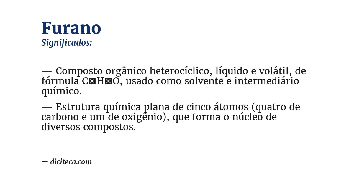 Significado de furano