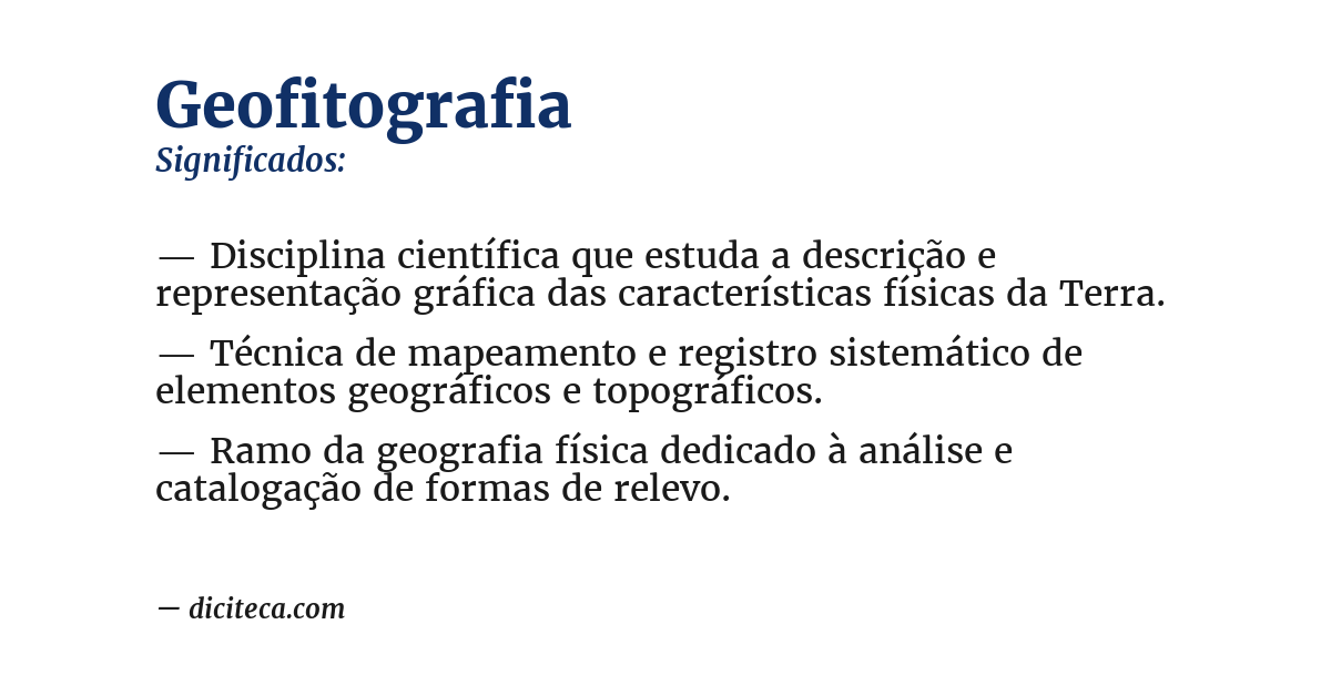 Significado de geofitografia