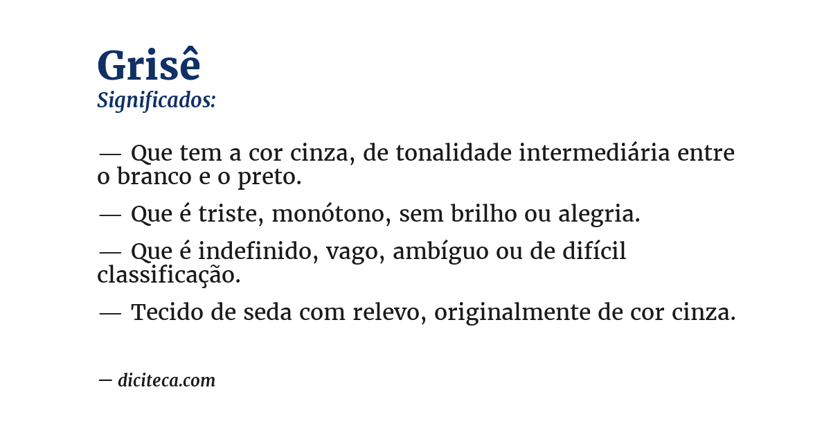 Significado de grisê